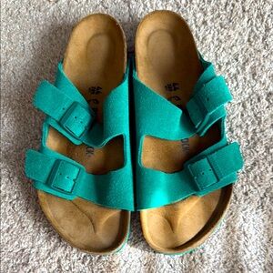 Men’s Birkenstock Arizona Suede Leather Digital Green size 44/ m11-11.5